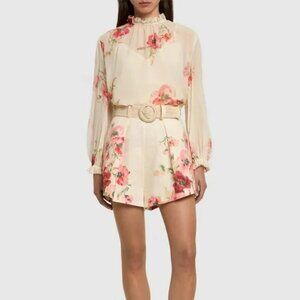 Zimmermann Lightburst Billow blouse and Shorts Set size 1